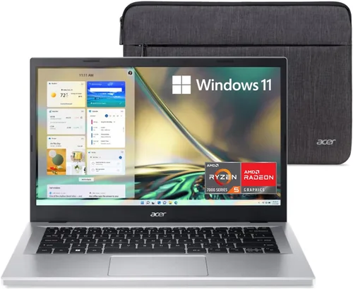 acer Aspire 3 A315-24PT-R0UX - Laptop delgada, pantalla táctil IPS Full HD de 15.6 pulgadas, procesador AMD Ryzen 5 7520U de cuatro núcleos,