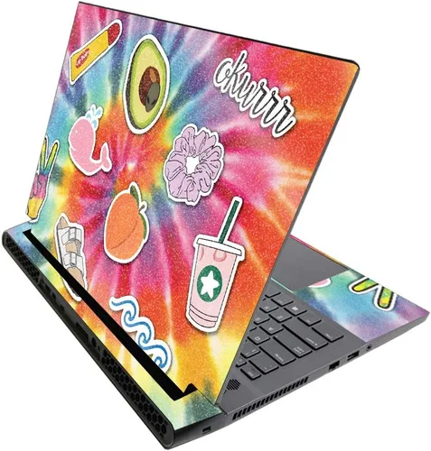 Miniatura 601 de MightySkins - Skin brillante con purpurina para Alienware M17 R3 (2020) y M17 R4 (2021) - Diversión de los años 90 Acabado duradero con purpurina
