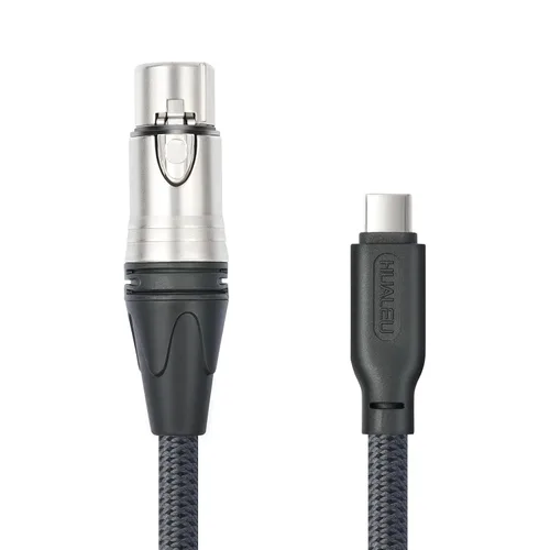 Miniatura 15 de Cable de micrófono XLR hembra de 3.3 pies a USB C, USB C a XLR para micrófono dinámico iPhone 15, iPad, portátil, tableta
