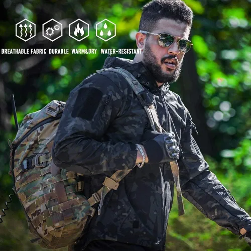 Miniatura 3 de ANTARCTICA Chaqueta táctica militar con capucha suave impermeable para hombre