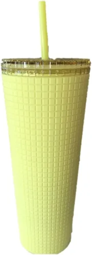 Miniatura 2 de Starbucks Meadow Yellow Grid Soft Touch Vaso Venti 24 oz