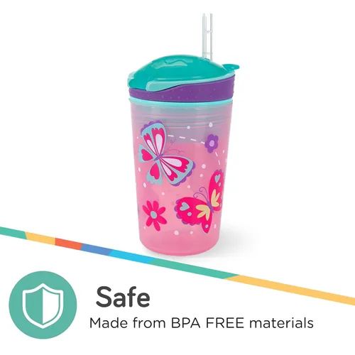 Miniatura 6 de Nuby Tazón de aperitivo todo en uno y taza de popote suave antiderrames, los colores y las impresiones de Snack N' Sip pueden variar. Capacidad
