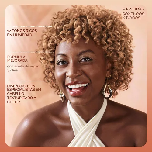 Miniatura 7 de Clairol Textures & Tones - Tinte permanente para el cabello, color de cabello negro sedoso 1B, paquete de 1 unidad 1B negro sedoso