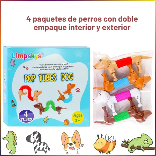 Miniatura 5 de Tubos para presionar para perros, juguetes sensoriales para niños con autismo, juguetes antiestrés para niños pequeños, recuerdos de fiesta