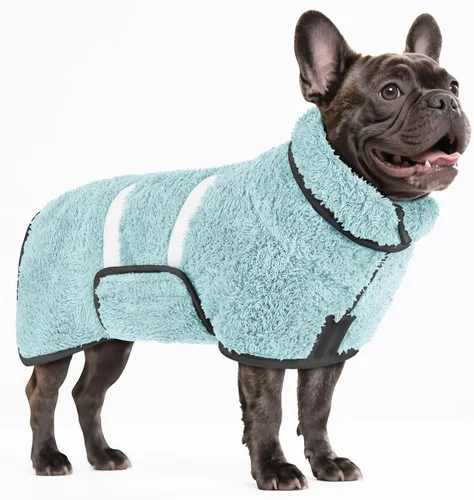 Miniatura 15 de Bienbee Bata de baño para perro, de secado rápido, súper absorbentes, para perros pequeños, medianos y grandes, abrigo de secado para después