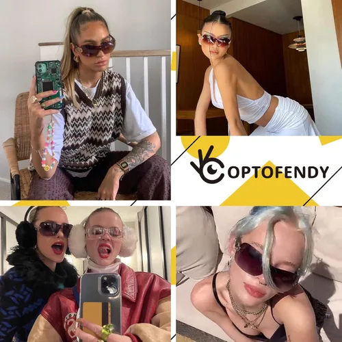 Miniatura 2 de OPTOFENDY Y2K - Lentes de sol para mujeres y hombres, lentes de sol de moda para hombres