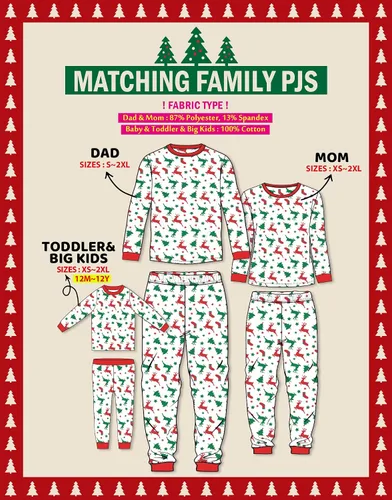 Miniatura 42 de VAENAIT BABY Infant Toddler Kids Adult Couple Family Matching Women Men Christmas Pjs Xmas Holiday Buffalo Plaid Pajama Set
