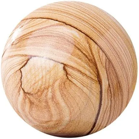 Miniatura 18 de Figura de esfera de adivinación de cuarzo curativo con bola de jaspe de sangre de dragón natural, con soporte de madera, 1.96 pulgadas
