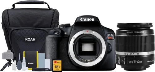 Canon EOS Rebel T7 Cámara DSLR y EF-S 0.709-2.165 in es II Kit de lente con tarjeta SD y funda de cámara y accesorios (3 artículos)