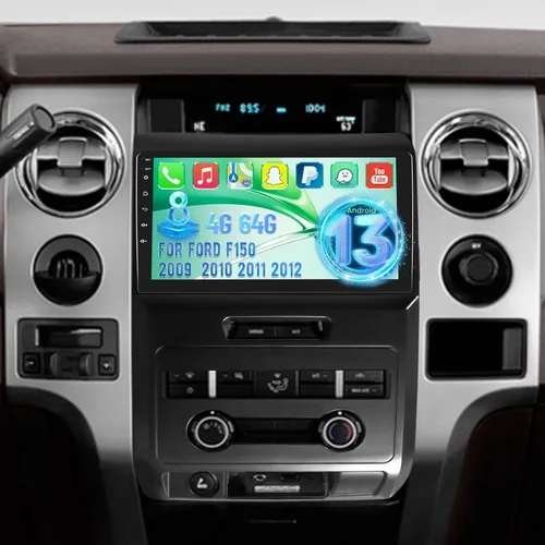 [4G+64G] Radio de coche de 8 núcleos para Ford F150 2009 2010 2011 2012 - Android 13 pantalla táctil F-150 estéreo, DSP 32 EQ/IPS/Carplay/Android