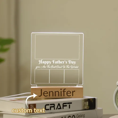 Miniatura 2 de WSYEAR Regalos Personalizados del Día del Padre y Cumpleaños para Papá de Esposa e Hija, Regalos Personalizados para Papá de Hijo e Hijos, Placa