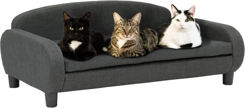 Miniatura 16 de Paws & Purrs Sofá cama para gatos, sofá para mascotas para gatos de interior, camas elevadas para gatos con funda de colchón extraíble lavable