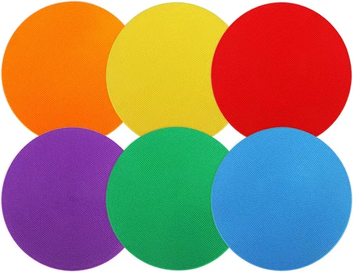 Miniatura 14 de Marcadores de punto Emhumn de 4 pulgadas y 9 pulgadas de polietileno para puntos de agilidad para entrenamiento en gimnasio/educación física, baile