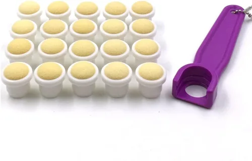 Tapp Collections Bingo Dauber Puntas llanas 20-pk y EZ Lift Dauber Tip herramienta de eliminación Púrpura