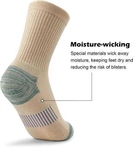 Miniatura 4 de Gonii Crew Socks Women Hiking Running Athletic Cushioned Compression Socks 5-6 Pairs