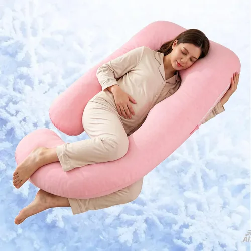 Miniatura 17 de ALLOPERA Almohada de embarazo de 57 pulgadas para dormir, almohada de apoyo de cuerpo completo con funda extraíble lavable para comodidad