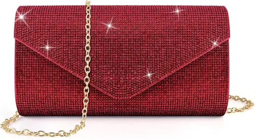 Miniatura 7 de PACETAP Bolsos de mano con diamantes de imitación para mujer, bolsos de noche con purpurina brillante para fiesta de los años 20, boda, compromiso