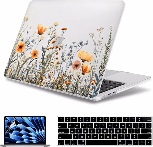 Miniatura 15 de Funda para MacBook Air de 15 pulgadas A3241 A3114 A2941 (versión 2023 2024 2025) – Carcasa rígida protectora a presión para MacBook Air de 15.3