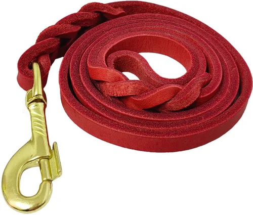 Miniatura 23 de LWBMG Correa de cuero para perro de 8 x 3/4 pulgadas, correas de perro para perros grandes, resistentes, fuertes y suaves, hechas a mano, trenzadas