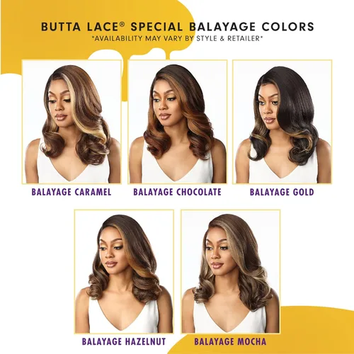 Miniatura 8 de Sensationnel Butta - Pelucas de encaje – Unidad 41 extra ancha de 5 pulgadas de profundidad, línea de cabello sintético previamente despuntada, sin