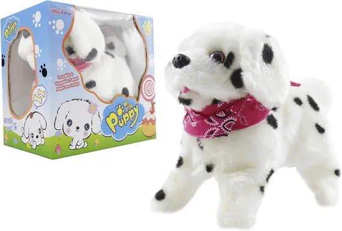 Miniatura 5 de Mi pequeño cachorro de Haktoys, da la vuelta, camina, se sienta, ladra, hace volteretas. Perro de juguete dálmata