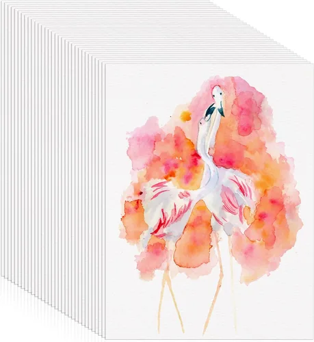 120 hojas de papel para acuarela 8.5 x 11, papel para acuarela prensado en frío de 140 lb/300 g/m², papel blanco para acuarela a granel para niños,