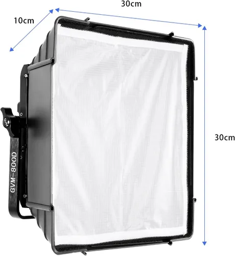 Miniatura 2 de GVM RGB 850D Difusor plegable con rejilla colmena para serie LED de luz de video, adecuado para iluminación de estudio, fotografía de retrato