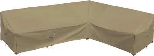 Miniatura 18 de Funda de Sofá Seccional de Servicio Pesado para Exteriores, Fundas Impermeables 600D para Sofá Seccional de Patio, Funda para Muebles de Jardín