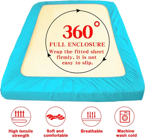 Miniatura 5 de NTBAY - Sábana bajera tamaño individual solo - Sábana ajustable de microfibra cepillada con bolsillo profundo - Sábana de cama de calidad hotelera