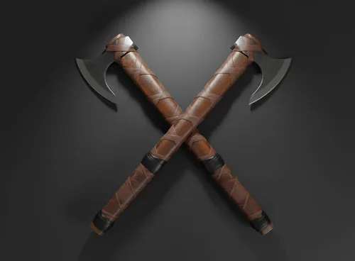 Miniatura 4 de Par de hachas vikingas de Ragnar Lothbrok – Hachas nórdicas barbudas de acero de alto carbono forjadas a mano con mangos de madera de fresno
