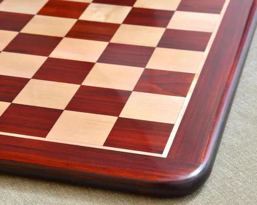 Miniatura 4 de Luxury Solid Wooden Chess Board – Blood Red Bud Rosewood (Padauk), 23" 60 mm Squares Handmade Premium Board