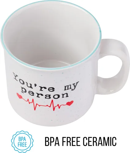 Miniatura 6 de Silver Buffalo Grey's Anatomy You're My Person - Taza de cerámica para caravana, 20 onzas