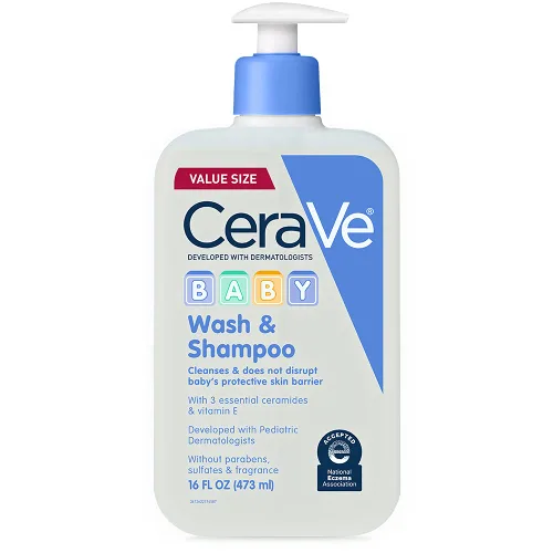 CeraVe Jabón y champú para bebés, 2 en 1, sin lágrimas, para piel y cabello, sin fragancia, parabenos, tintes, ftalatos y sulfatos, baño y jabón con