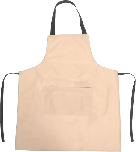 NUOBESTY Waterproof Pvc Kitchen Apron for Men and Women Cooking Apron with Pocket Oil-resistant for Indoor Cooking and Dishwashing Pink