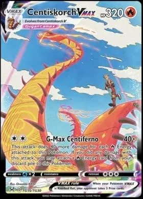 Pokemon - Centiskorch VMax - TG15 - Galería de entrenadores - Origen perdido - Tarjeta de lámina holográfica completa de arte