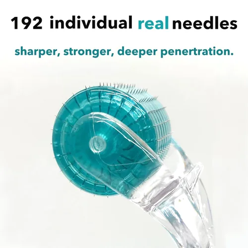 Miniatura 2 de Derma Roller, 192 Titanium Microneedles Derma Roller Microneedle Roller for Face Skin, Microdermabrasion Microneedling Roller - Skin care tools