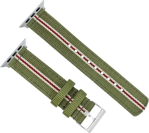 Miniatura 5 de BARTON WATCH BANDS - Correas de reloj de nailon de estilo militar compatibles con modelos de Apple Watch - 1, 2, 3, 4, 5, 6, 7, 8, 9, 10, SE, Ultra