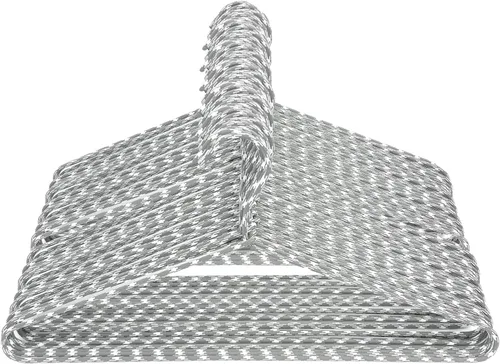 Miniatura 11 de Perchas para ropa, paquete de 10 – Perchas de tela y metal que ahorran espacio, perchas antideslizantes para pantalones y abrigos, artículos