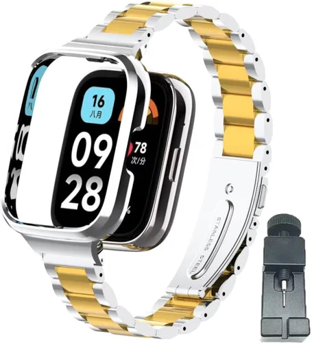 Miniatura 9 de Compatible con Xiaomi Redmi Watch 3 Active Bands, correa de repuesto de metal de acero inoxidable para reloj inteligente Redmi Watch 3 Active