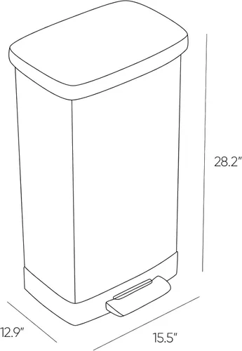 Miniatura 4 de Curver Tapa en acero inoxidable como acabado, reciclaje perfecto para uso doméstico en interiores para eliminación de basura, 50 litros, metálico