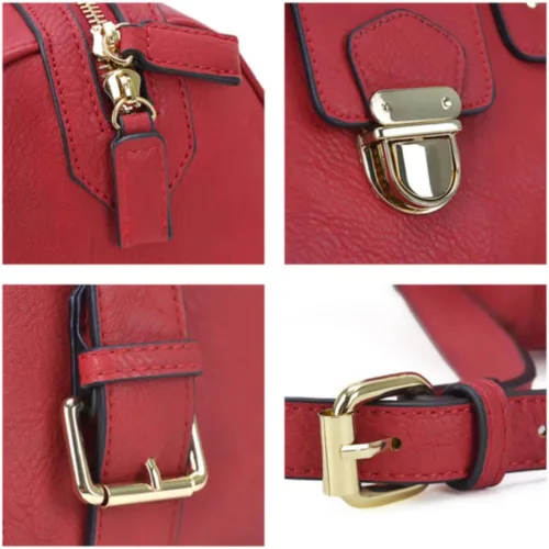 Miniatura 4 de Dasein - Bolso de mano para mujer, diseño de barril, cuero vegano, bolso de hombro, con asa superior, a la moda, bolso de trabajo