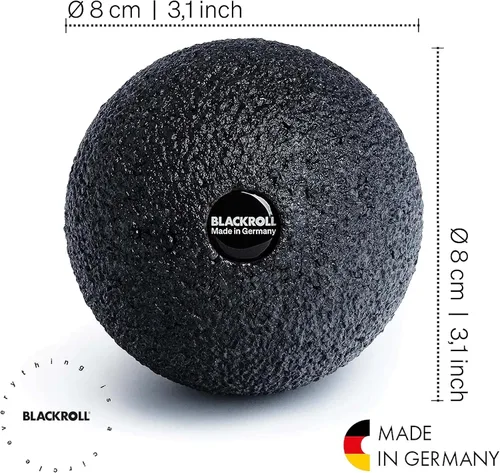 Miniatura 8 de Blackroll - Bola de punto gatillo 08, para ejercicio y recuperación muscular, masajeador de tejido profundo para liberación miofascial en hombros