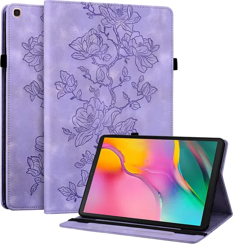 Miniatura 50 de Funda para Samsung Galaxy Tab S5e 10.5 2019 Modelo SM-T720/T725/T727, funda delgada de piel sintética con soporte multiángulo y soporte