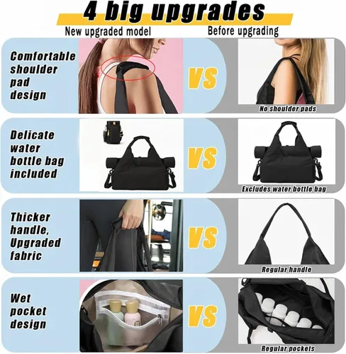 Miniatura 5 de Bolsa para esterilla de yoga, bolsa de gimnasio de yoga deportiva para mujer, bolsa ligera para esterilla de yoga con correa de yoga, bolsa de mano