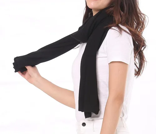 Miniatura 3 de BRUCERIVER Poncho largo de punto para mujer, mezcla de lana, versátil, multiestilo, chal