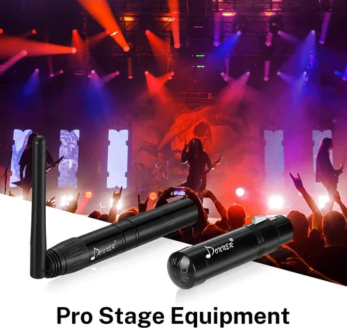 Miniatura 6 de Donner DMX512 Controlador inalámbrico Dfi DJ 2.4G DMX inalámbrico 7 receptores versión corta con cúpula de luz y 1 transmisor control de iluminación