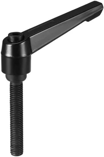 Miniatura 8 de uxcell Mango M6 x 1.575 in Palanca de sujeción ajustable Rosca Botón de trinquete macho roscado Perillas de tornillo de liberación rápida Pernos