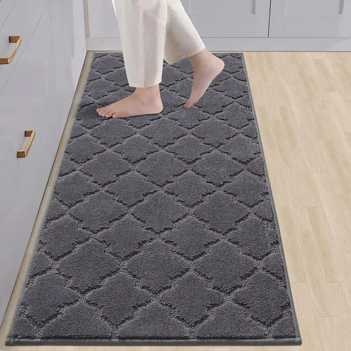 Miniatura 29 de COSY HOMEER Alfombras suaves de cocina [2 piezas] para el frente del fregadero súper absorbentes, tapetes y tapetes de cocina de 20 x 30 pulgadas/20