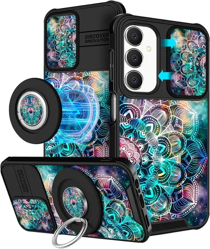 Miniatura 8 de Funermei Funda para teléfono Samsung Galaxy A15 5G - [2 en 1] Funda para teléfono de mujeres lindas chicas, diseño femenino de mariposa negra