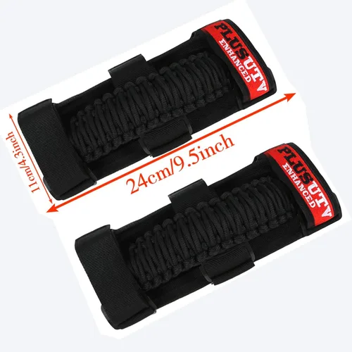 Miniatura 5 de 2 correas triples de barra antivuelco para UTV ATV Polaris Ranger RZR XP900 1000 para Honda Pioneer Talon Kawasaki Wildcat YXZ Can Am correa se Negro